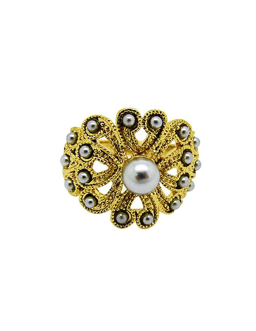 Anillo Ocean Heart Elegance con acabado baño de oro