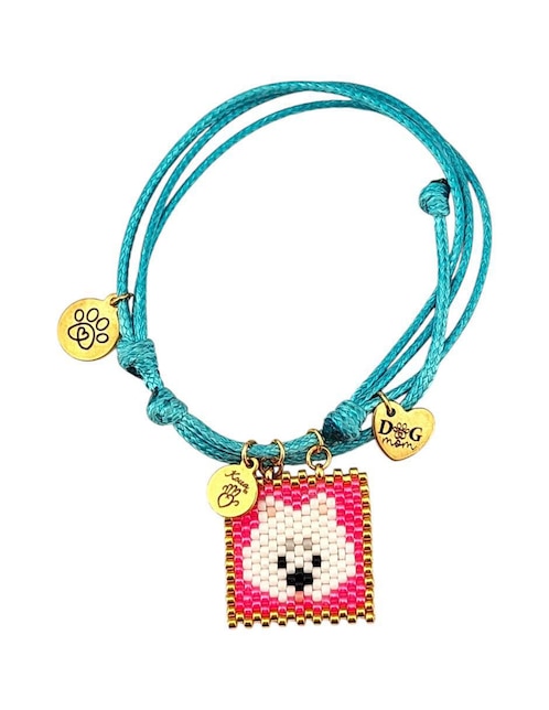 Pulsera koua itz "de" cuerda sin kilataje sin familia o colección "con acabado" brillante