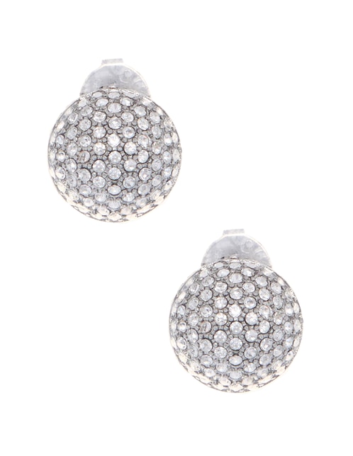 Broqueles redondos Guess Calypso con acabado pavé circonita