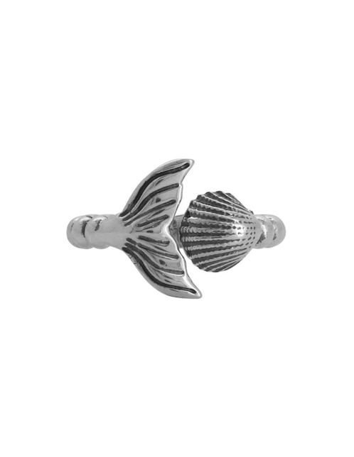 Anillo de sirena P 925 de plata brillante