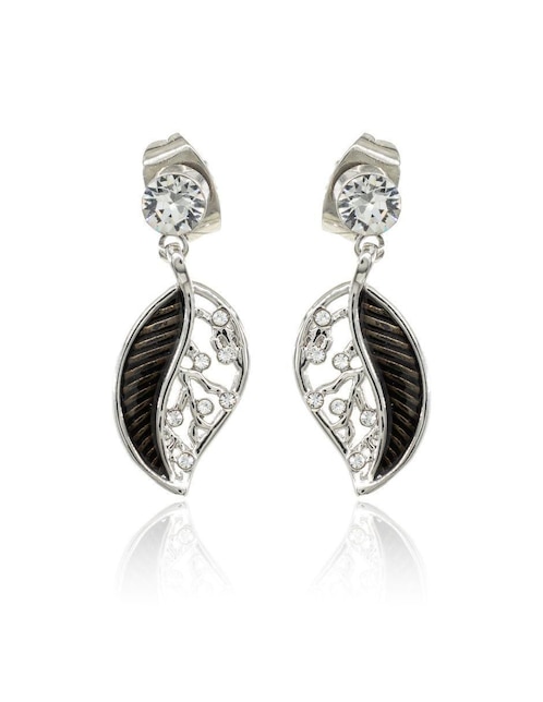Aretes de hoja con acabado brillante 1