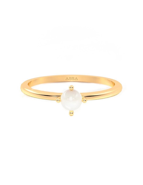 Anillo "de (si aplica)" ninguna abba joyas sin colección sin temática 14 k "de" oro perla