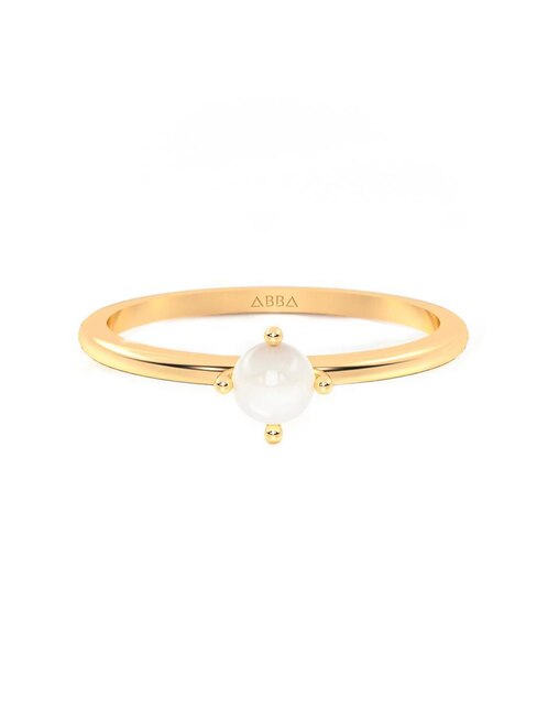 Anillo "de (si aplica)" ninguna abba joyas sin familia sin temática 10 k "de" oro perla