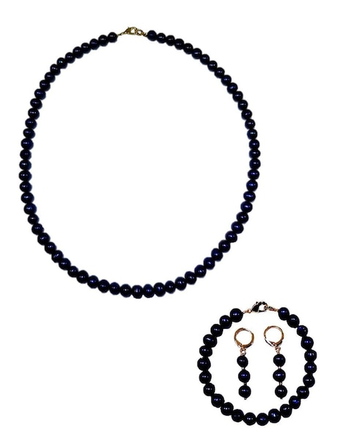 Aretes, collar y pulsera Greg J.M. perla