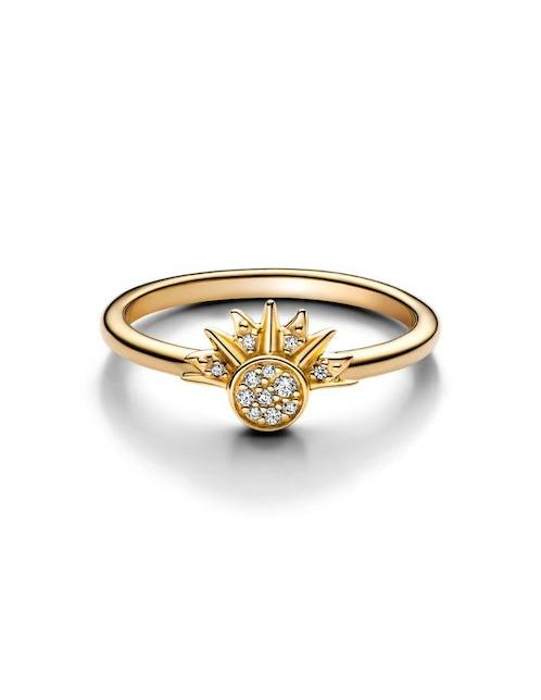 Anillo Pandora Moments de plata P 925 zirconia cúbica con acabado baño de oro