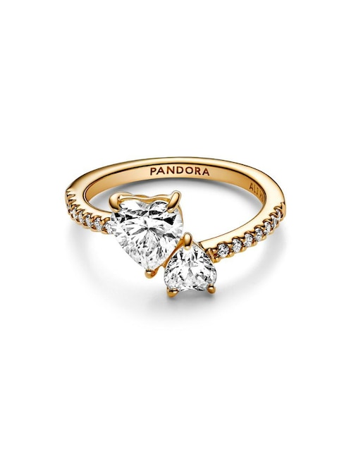 Anillo Pandora Timeless de plata P 925 zirconia cúbica con acabado baño de oro