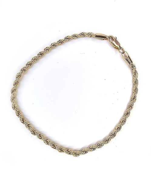 Pulsera Moon de oro laminado 8 k Torzal con acabado pulido