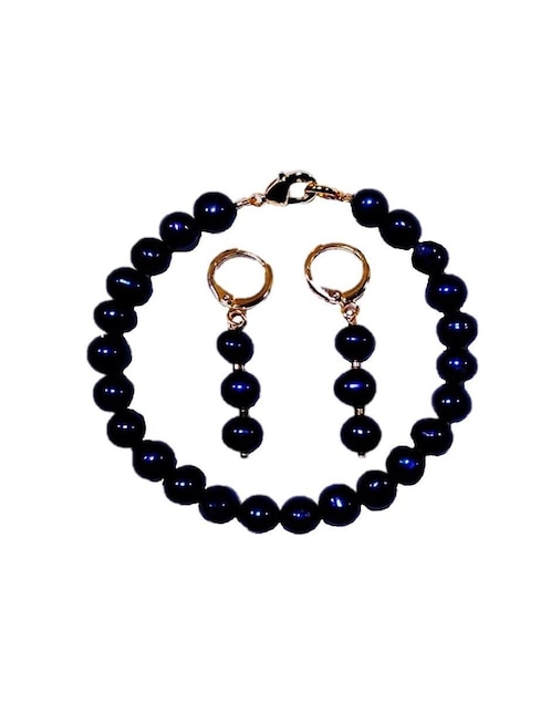 Set pulsera Greg J.M. 14 K con acabado liso