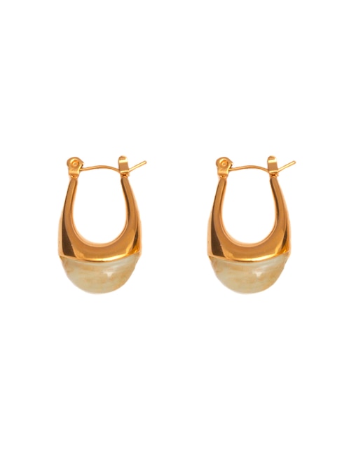 Arracadas Aurela 18K con acabado chapa de oro cristal