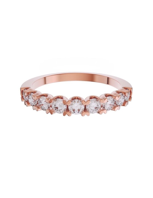 Solitario de oro 14 k zirconia 1