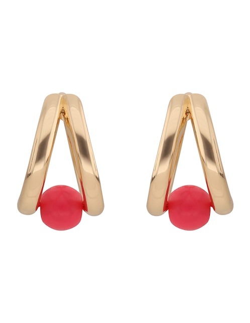 Aretes circulares Napier con acabado brillante resina