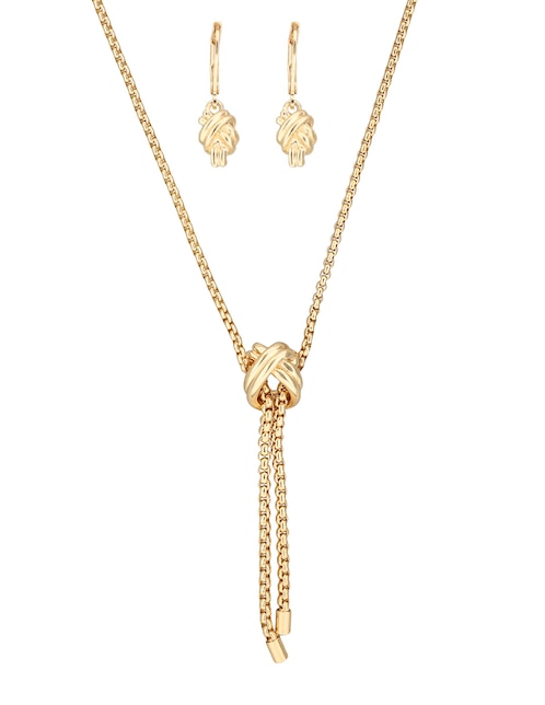 Aretes y collar de nudo Anne Klein Charming BX Sets A24