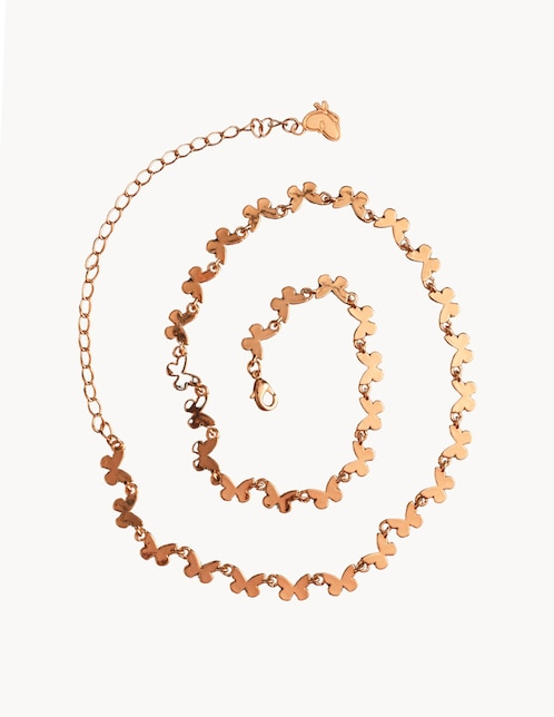 Collar de mariposa Apodemia Sparkle de baño de oro 18 K