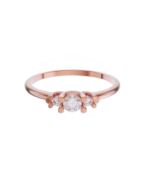 Solitario de oro 10 k zirconia 1