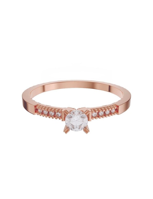 Solitario de oro 10 k zirconia 1