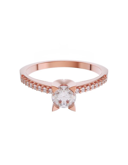 Solitario de oro 10 k zirconia 1
