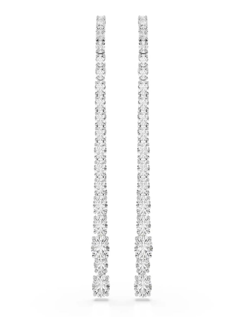 Aretes largos Swarovski Matrix Tennis con acabado brillante