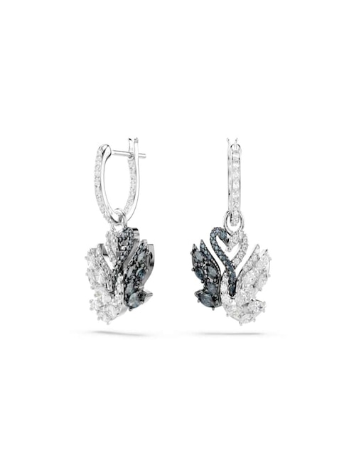 Aretes de cisne Swarovski con acabado brillante