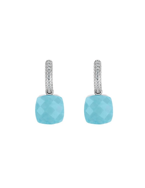 Aretes cuadrados Gladkova Joyería de plata P 925 ágata