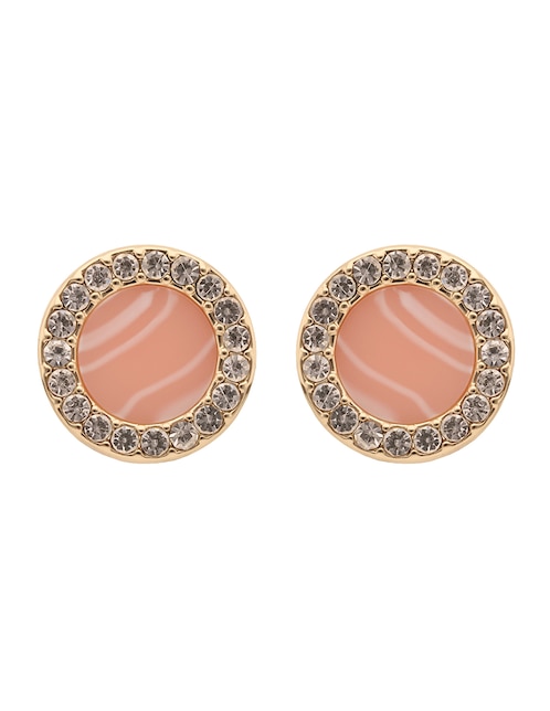 Broqueles circulares Dkny con acabado pavé