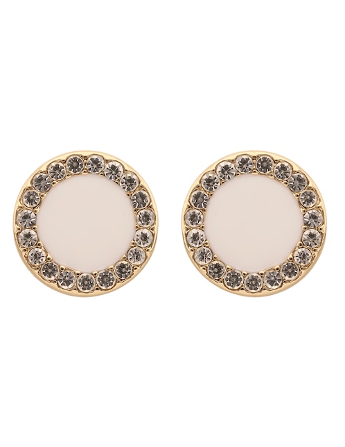 Broqueles circulares Dkny con acabado pavé