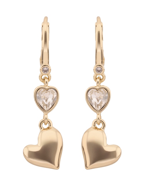 Aretes de corazón Dkny Salina con acabado brillante cristal