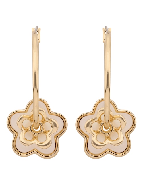 Arracadas de flor Anne Klein In Full Bloom con acabado brillante