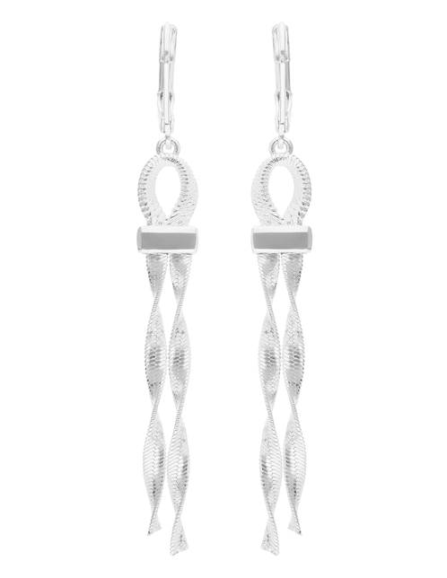 Aretes Twisted Silver con acabado brillante 1