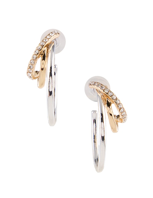 Aretes de aro Anne Klein Dancing Petals con acabado pulido