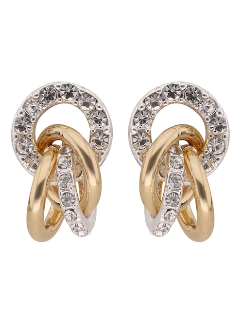 Arracadas Anne Klein Dancing Petals con acabado pavé
