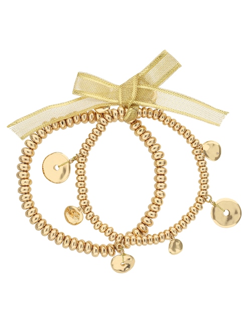 Multi-pulsera Glitzy Gold con acabado brillante 1