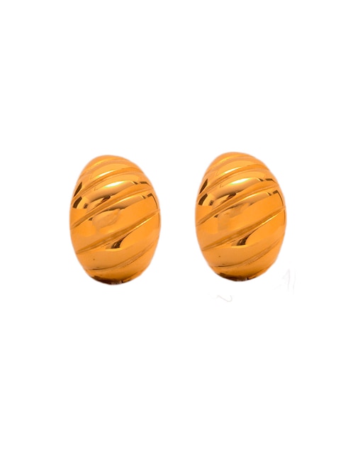 Aretes Classic Collection con acabado chapa de oro