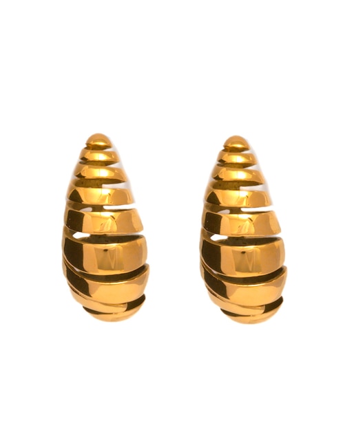 Aretes de gota Aurela 18K Classic Collection con acabado chapa de oro