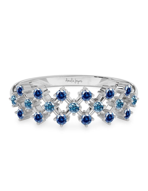 Anillo de oro zirconia pulido 1