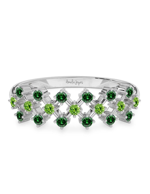 Anillo de oro zirconia pulido 1