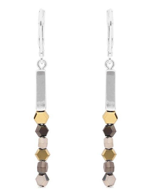 Aretes Nine West Tritone Rounds And Discs con acabado brillante