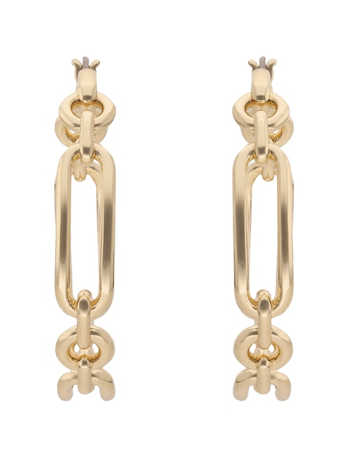 Aretes de eslabones con acabado brillante 1