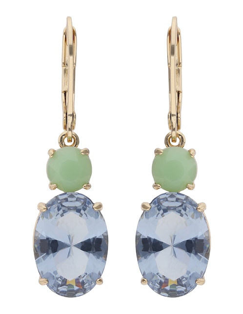 Aretes de óvalo Lauren Ralph Lauren con acabado brillante cristal