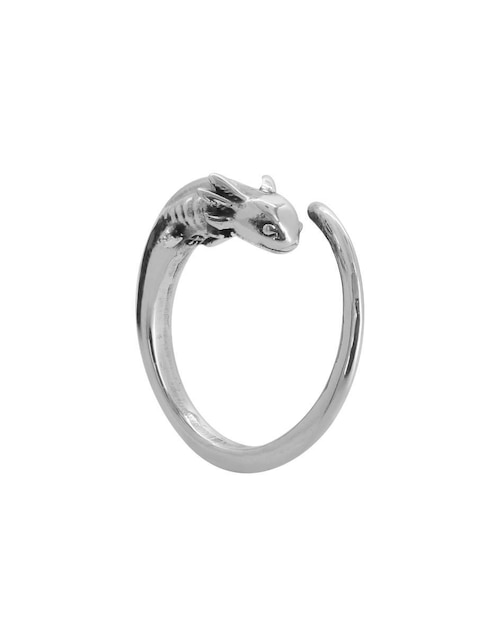Anillo Ajolote P 925 de plata brillante