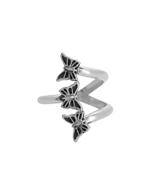 Anillo de mariposa P 925 de plata brillante