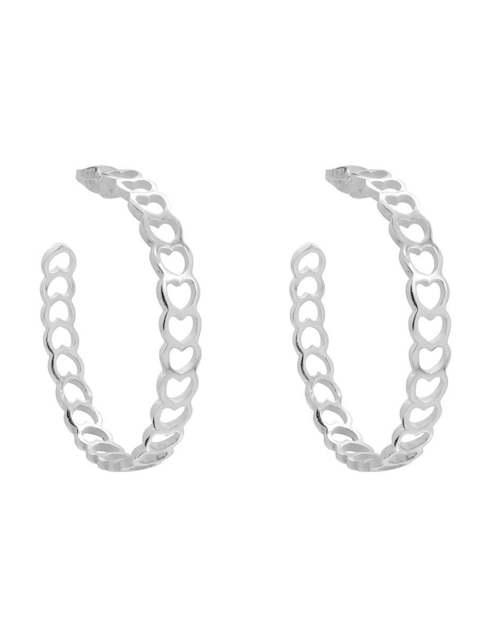 Arracadas de corazón de plata P 925