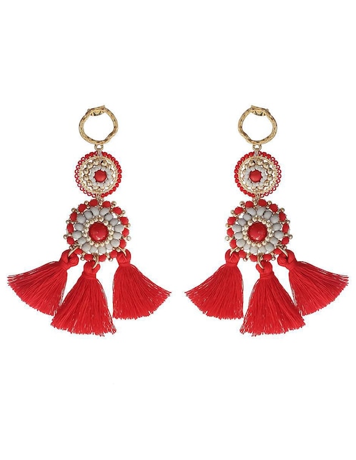 Aretes circulares Sofia Blum con acabado chapa de oro
