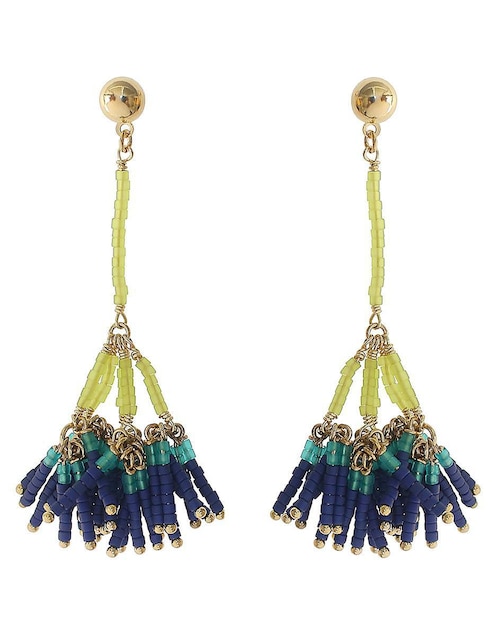 Aretes de borla Sofia Blum con acabado chapa de oro