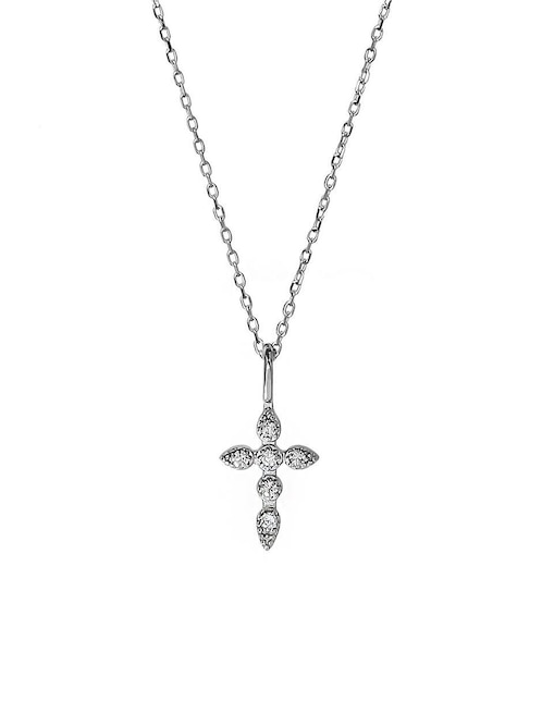 Collar de cruz Sofia Blum de plata P 925
