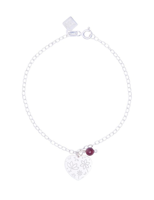 Pulsera Anante de plata con granate p 925 Querer