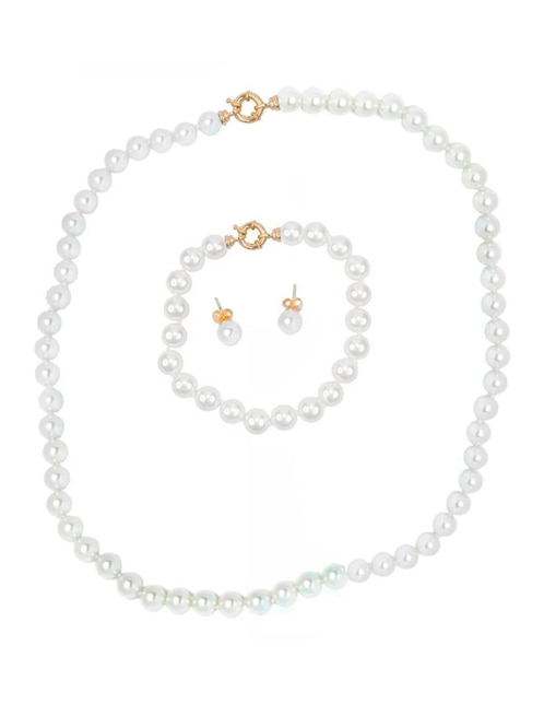 Aretes, collar y pulsera "de (si aplica)" circular arette perlas de mallorca no aplica "de" perla sin kilataje perla