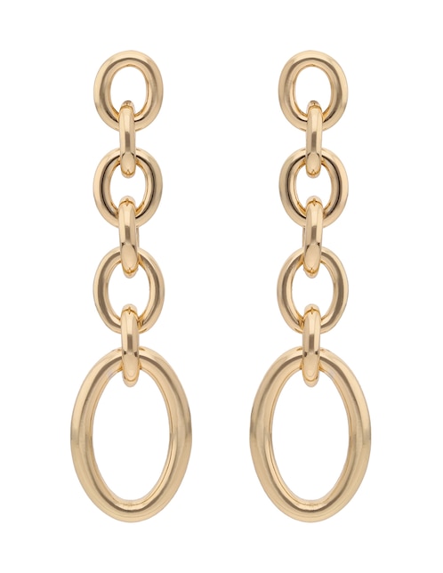 Aretes de eslabones con acabado brillante 1