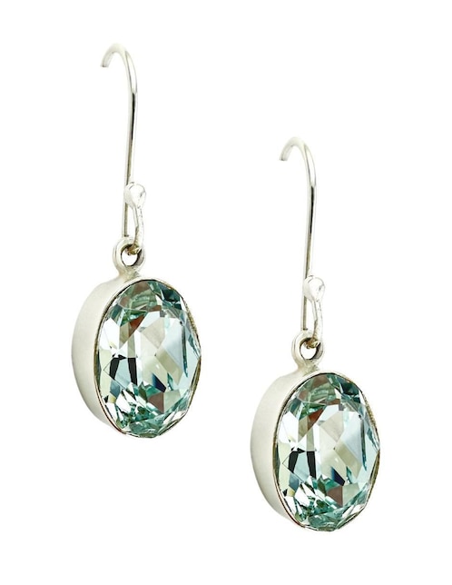 Aretes ovalados Sinestro Argenta de plata P 925 cristal