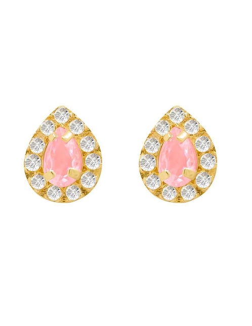Broqueles de gota Oro Angelus de oro con acabado pavé zirconia