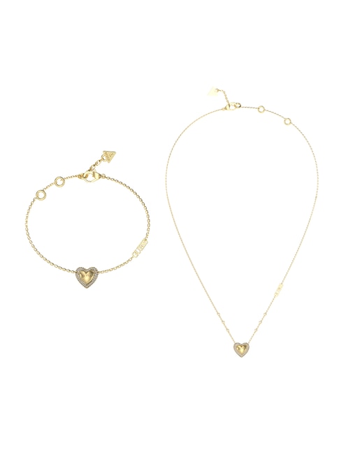 Set collar y pulsera Guess Beloved circonita